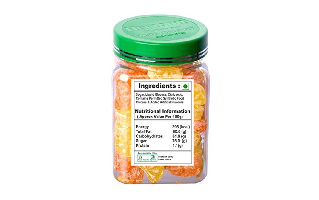Heerson Mix Santra Candy (Sugar Candy)   Plastic Jar  100 grams